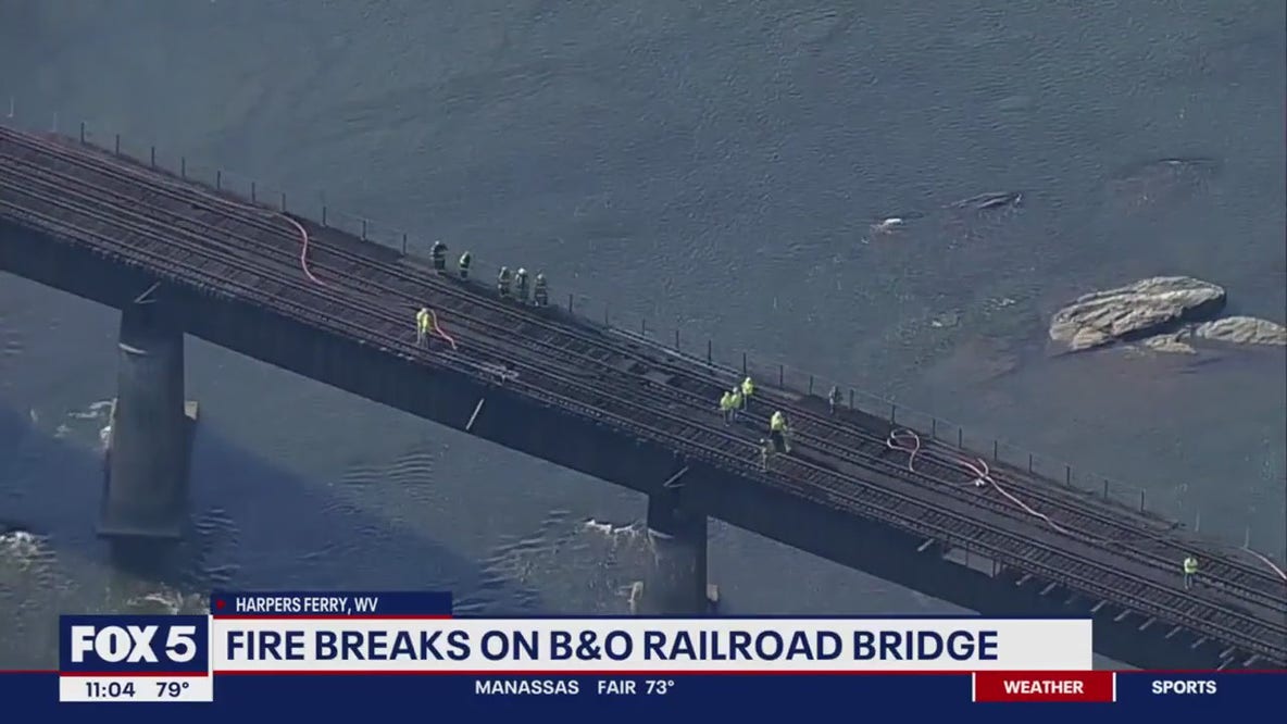 Fire breaks out on B&O Railroad Bridge near Harpers Ferry